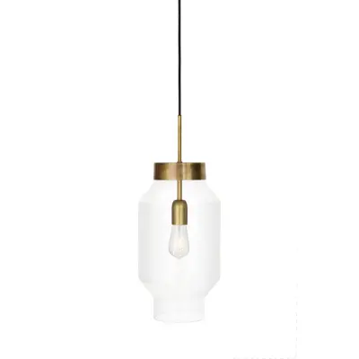 Fenomen taklampa stor, råmässing/klar