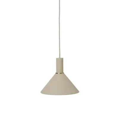 ferm LIVING - Collect Taklampa Cone Low Cashmere