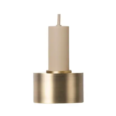 ferm LIVING - Collect Taklampa Disc Low Brass/Cashmere