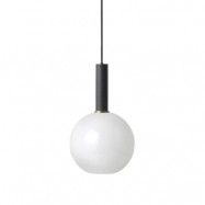ferm LIVING - Collect Taklampa Opal Sphere High Black
