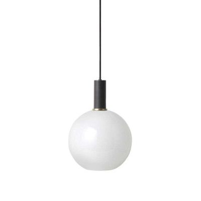 ferm LIVING - Collect Taklampa Opal Sphere Low Black