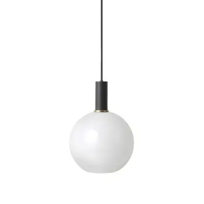 ferm LIVING - Collect Taklampa Opal Sphere Low Black