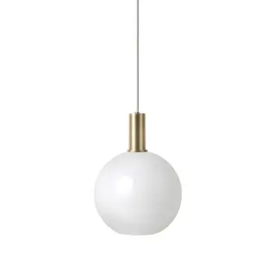 ferm LIVING - Collect Taklampa Opal Sphere Low Brass