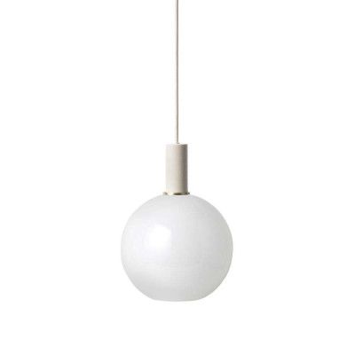 ferm LIVING - Collect Taklampa Opal Sphere Low Light Grey