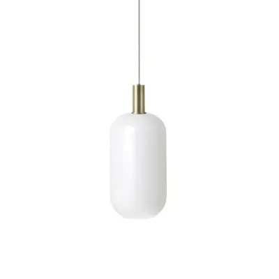 ferm LIVING - Collect Taklampa Opal Tall Low Brass