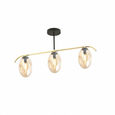 FINES 3 Taklampa, Svart/Guld/Amber