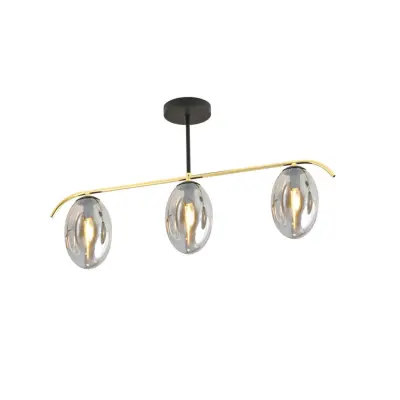 FINES 3 Taklampa, Svart/Guld/Grafit