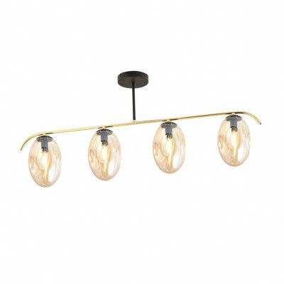 FINES 4 Taklampa, Svart/Guld/Amber