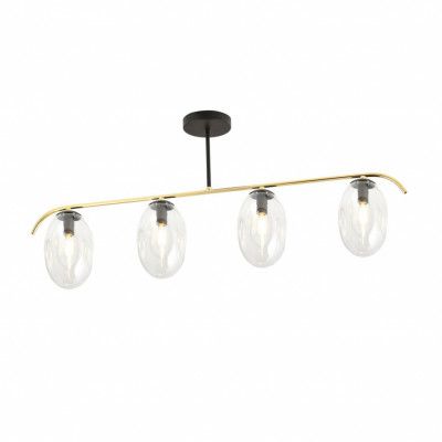 FINES 4 Taklampa, Svart/Guld/Transparent