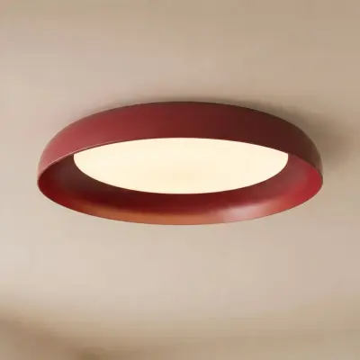 Florie LED-taklampa, röd, metall, Ø 40 cm – Lindby - Vardagsrum - Modern - Plast - Plafond