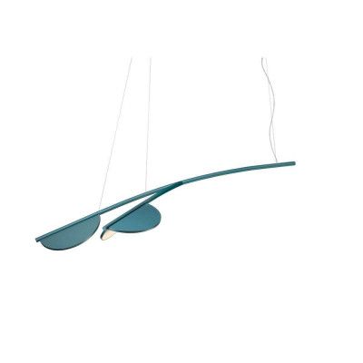 Flos - Almendra S2 Y Long Taklampa Bay Blue Metallized