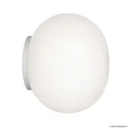 FLOS - Mini Glo-Ball spegellampa/vägglampa, vit/opal
