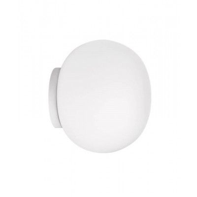 FLOS - Mini Glo-Ball spegellampa/vägglampa, vit/opal