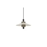 Thésée pendellampa S, krämfärgad, Ø 38 cm Forestier - Matsal - Tyg / textil - Med lampskärm