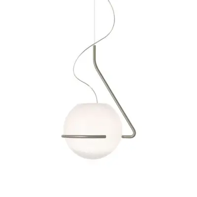 Foscarini - Tonda Taklampa Titanium/White