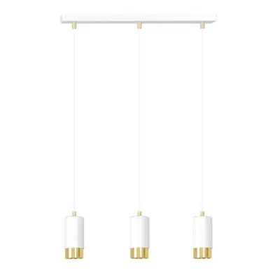 FUMIKO 3 Taklampa, Vit/Guld