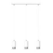 FUMIKO 3 Taklampa, Vit/Krom