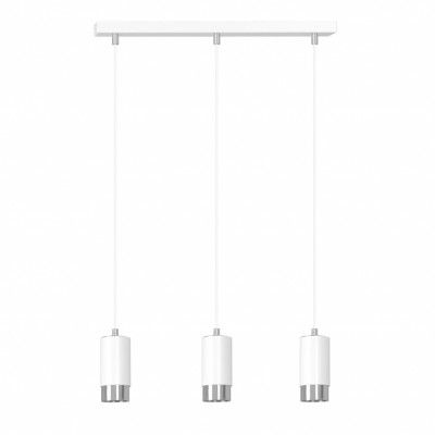 FUMIKO 3 Taklampa, Vit/Krom