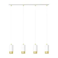 FUMIKO 4 Taklampa, Vit/Guld