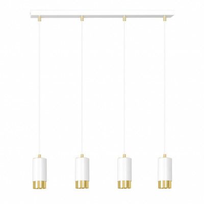 FUMIKO 4 Taklampa, Vit/Guld