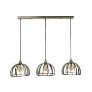 FURBO taklampa, w. 3 sk&auml;rmar - antik nickelaluminium