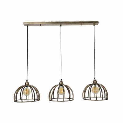 FURBO taklampa, w. 3 skärmar - antik nickelaluminium