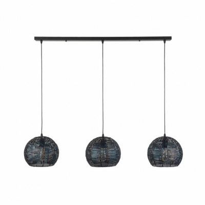 FURBO taklampa, w. 3 skärmar - silverjärn