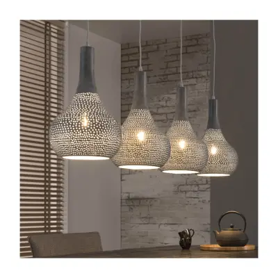 FURBO taklampa, w. 4 lampor - gråjärn