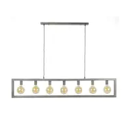 FURBO taklampa, w. 7 gl&ouml;dlampor - silver