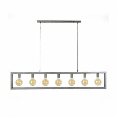 FURBO taklampa, w. 7 glödlampor - silver