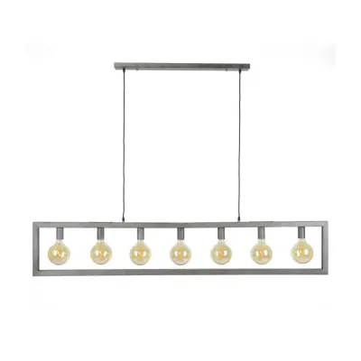 FURBO taklampa, w. 7 glödlampor - silver