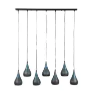 FURBO taklampa, w. 7 sk&auml;rmar - svart brun metall