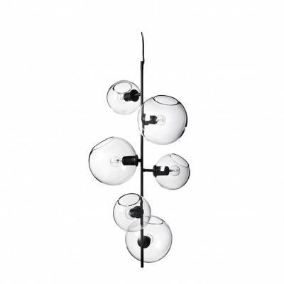 Göte taklampa, svart/klar 83cm