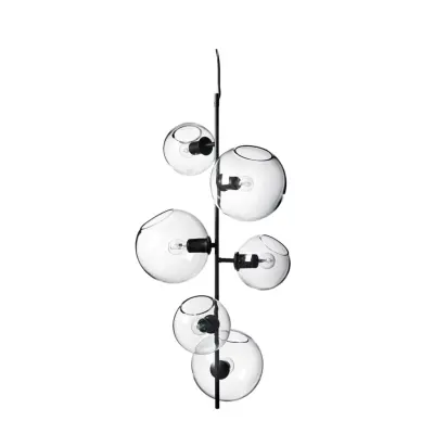 Göte taklampa, svart/klar 83cm