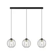 GINO 3 Taklampa, Svart/Guld/Svart