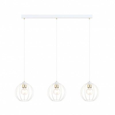 GINO 3 Taklampa, Vit/Guld/Vit