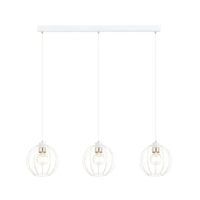 GINO 3 Taklampa, Vit/Guld/Vit