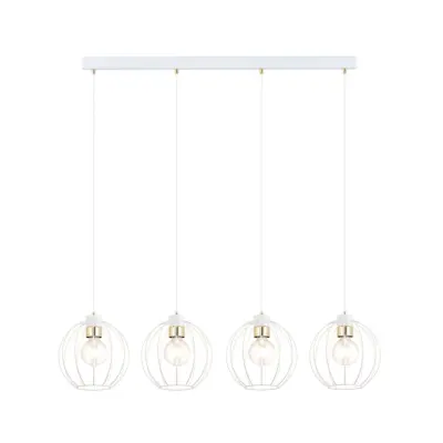 GINO 4 Taklampa, Vit/Guld/Vit