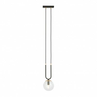 GLAM 1 Taklampa, Svart/Transparent