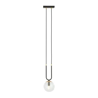 GLAM 1 Taklampa, Svart/Transparent