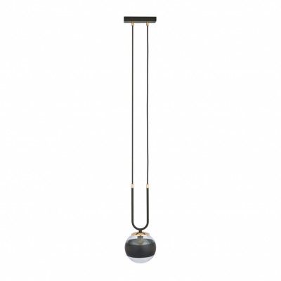 GLAM 1 Taklampa, Svart/Transparent/svart