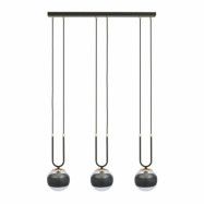 GLAM 3 Taklampa, Svart/Transparent/svart