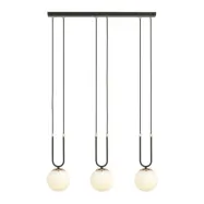 GLAM 3 Taklampa, Svart/Vit