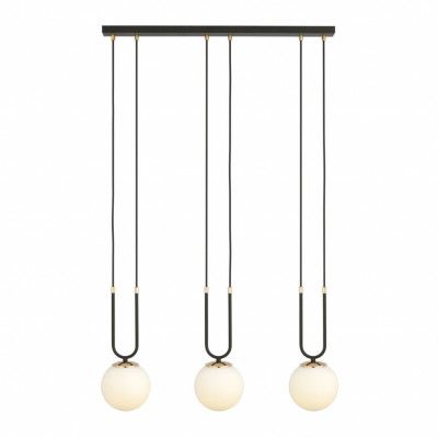 GLAM 3 Taklampa, Svart/Vit