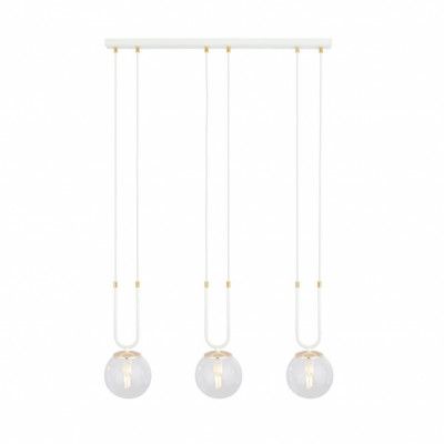 GLAM 3 Taklampa, Vit/Transparent