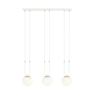 GLAM 3 Taklampa, Vit/Vit