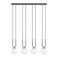 GLAM 4 Taklampa, Svart/Vit