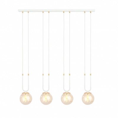 GLAM 4 Taklampa, Vit/Amber