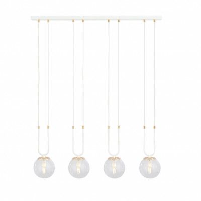 GLAM 4 Taklampa, Vit/Transparent