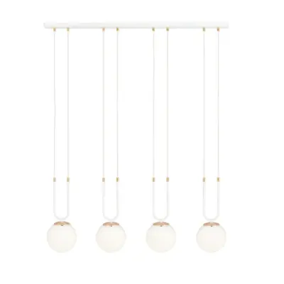 GLAM 4 Taklampa, Vit/Vit